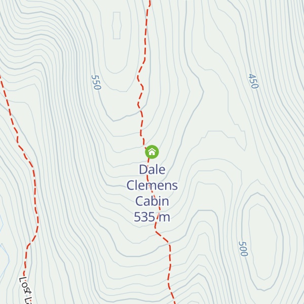 Map of Dale Clemens Cabin