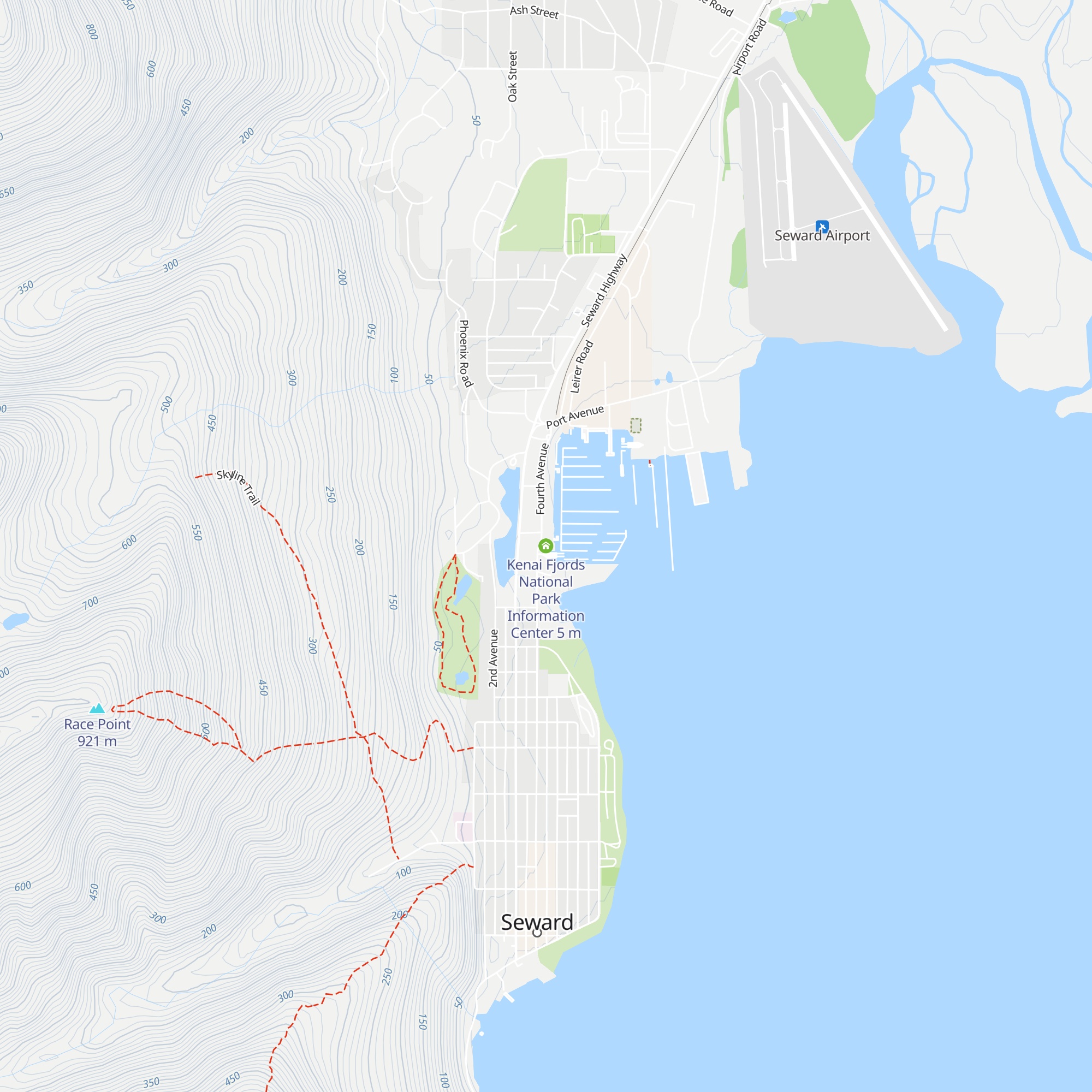 Kenai Fjords National Park Information Center map