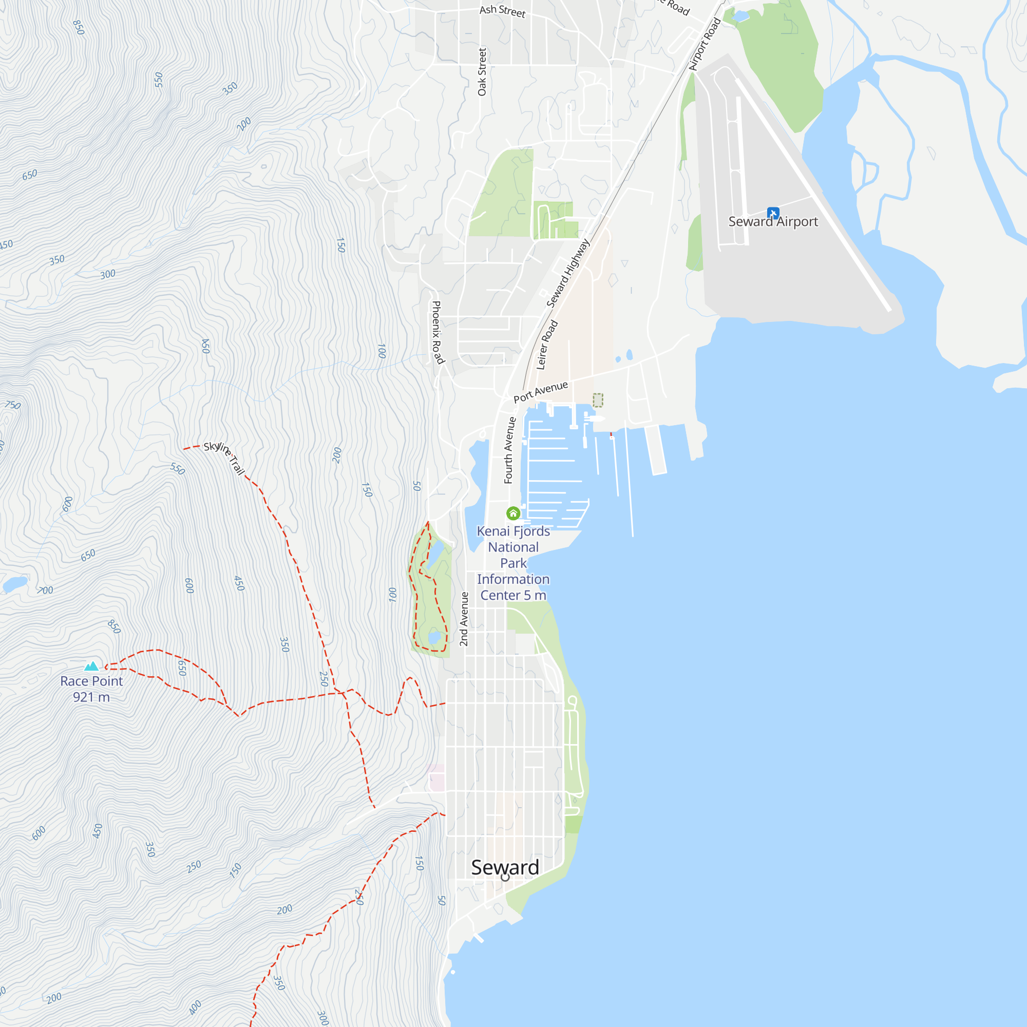 Kenai Fjords National Park Information Center map