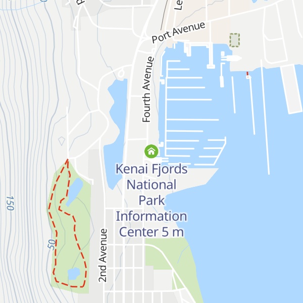 Map of Kenai Fjords National Park Information Center