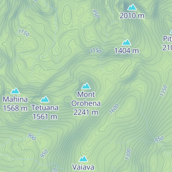 Map of Mont Orohena