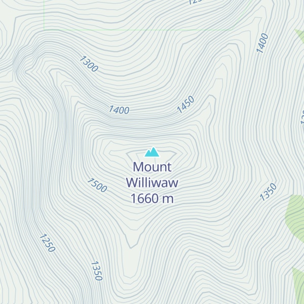 Map of Mount Williwaw