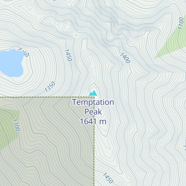 Map of Temptation Peak
