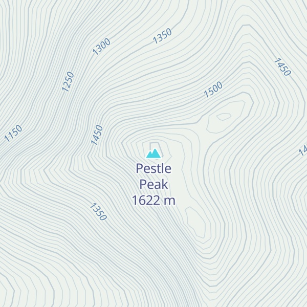 Map of Pestle Peak