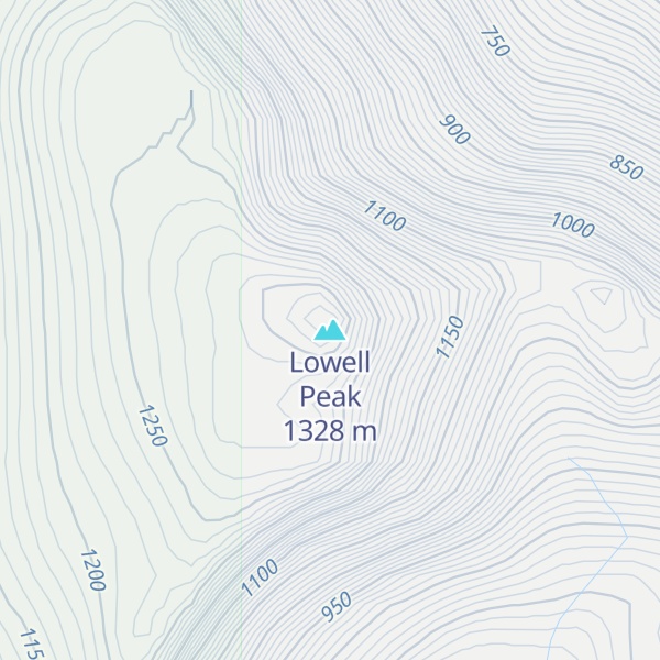 Map of Lowell Peak