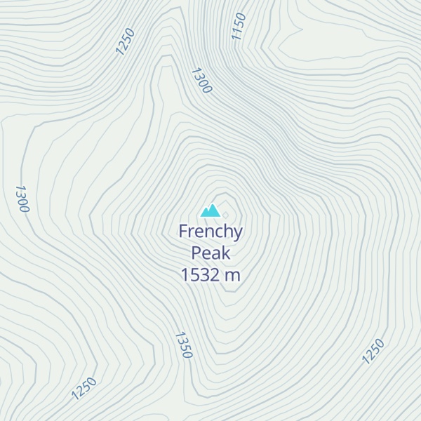 Map of Frenchy Peak