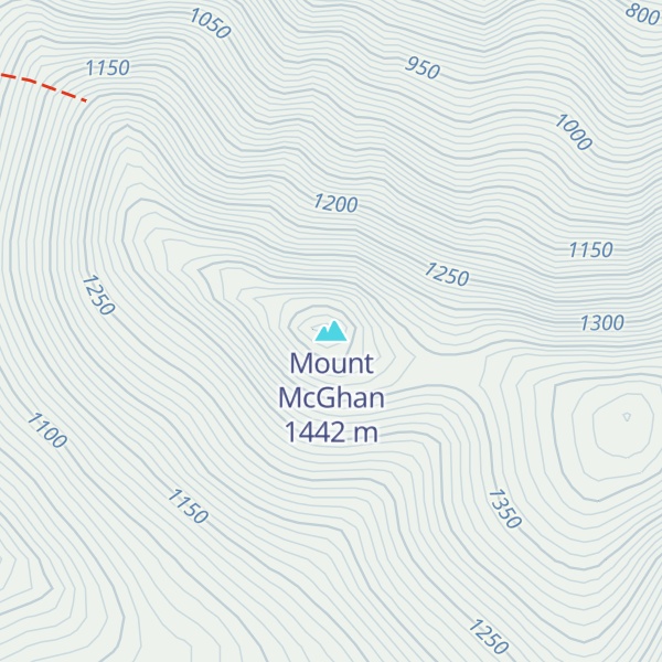 Map of Mount McGhan