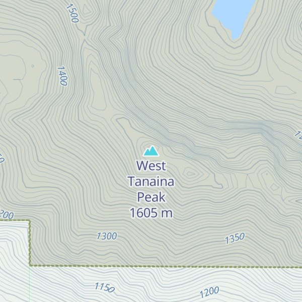 Map of West Tanaina Peak
