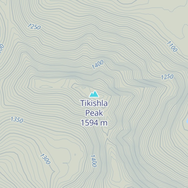 Map of Tikishla Peak
