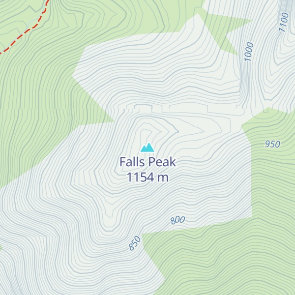 Map of Falls Peak