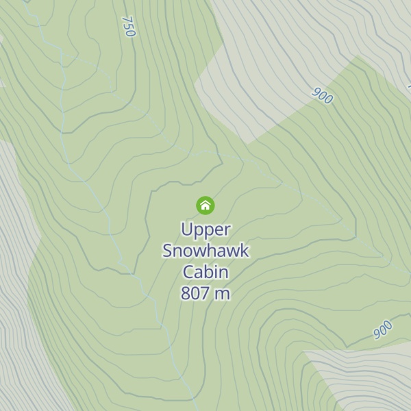 Map of Upper Snowhawk Cabin
