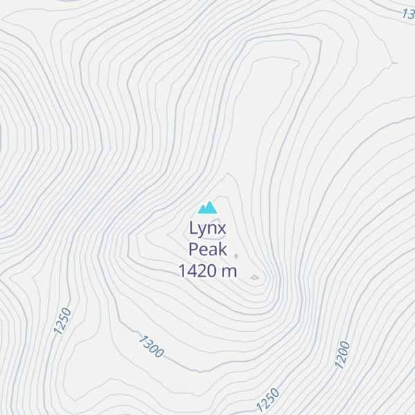 Map of Lynx Peak