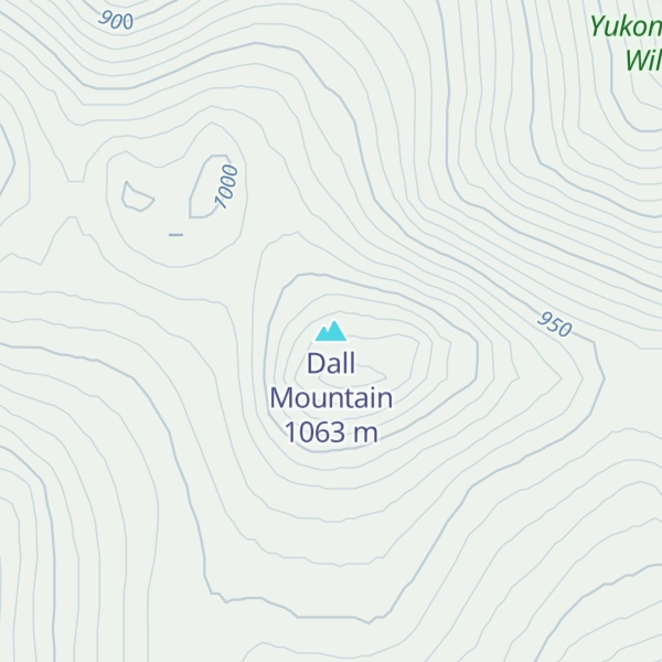 Map of Dall Mountain