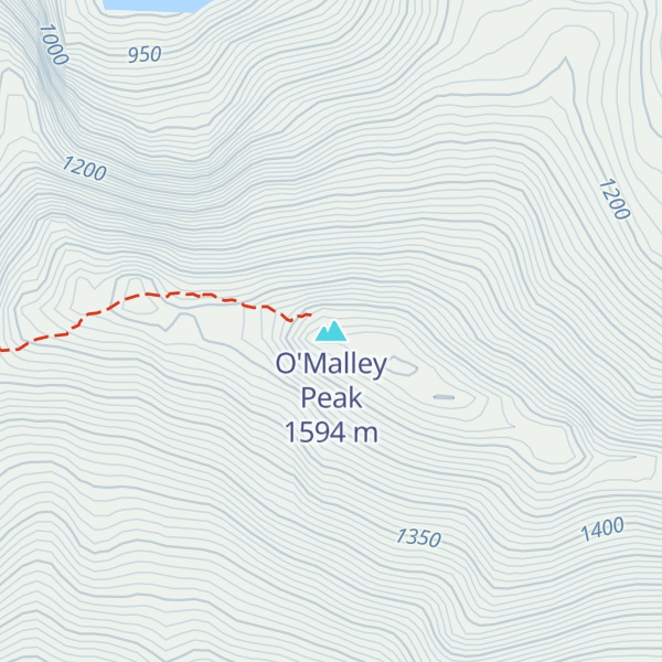 Map of O'Malley Peak