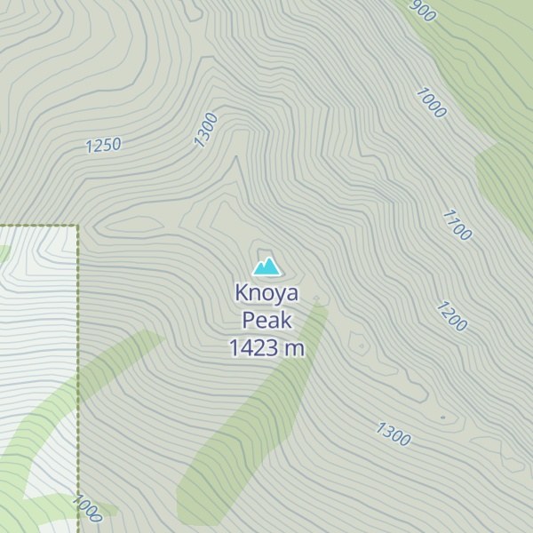 Map of Knoya Peak