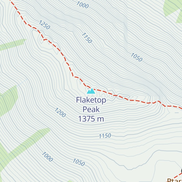 Map of Flaketop Peak