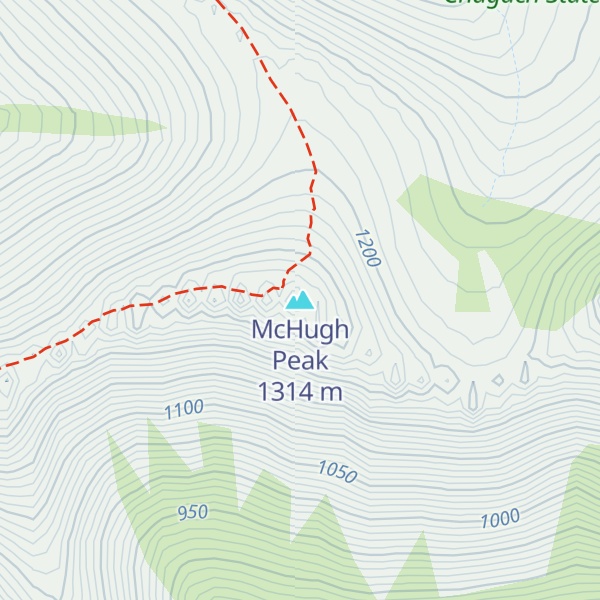Map of McHugh Peak