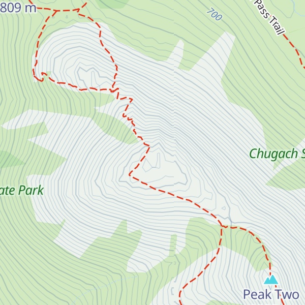 Map of Flattop Mountain