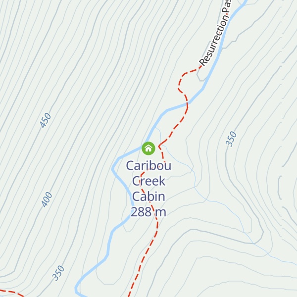 Map of Caribou Creek Cabin