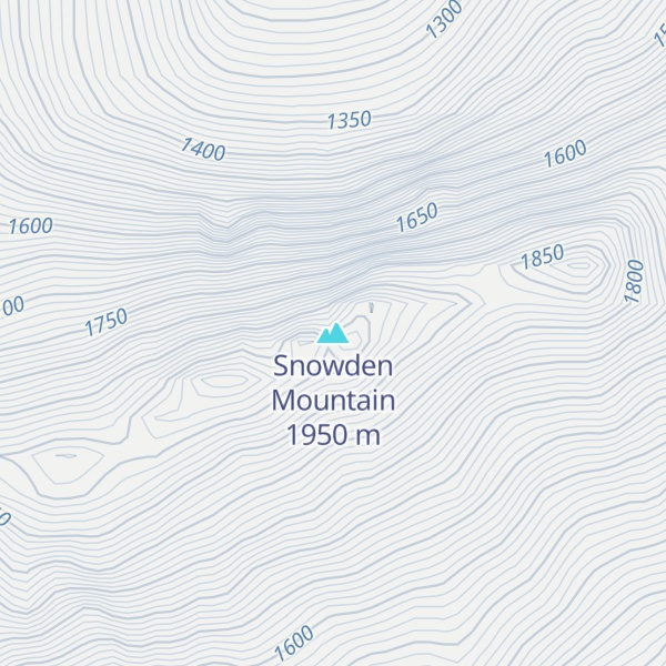 Map of Snowden Mountain