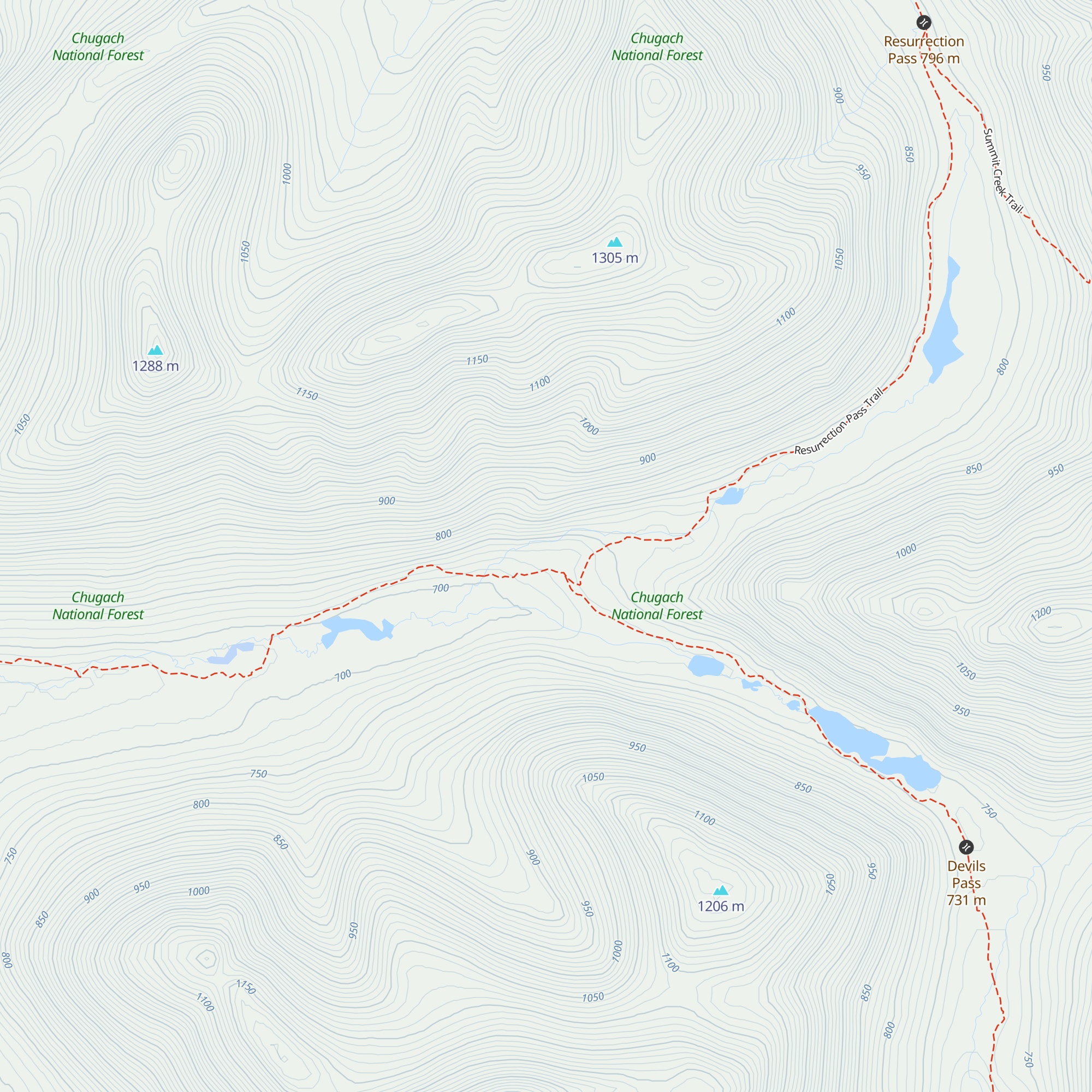 Devil's Pass Cabin map
