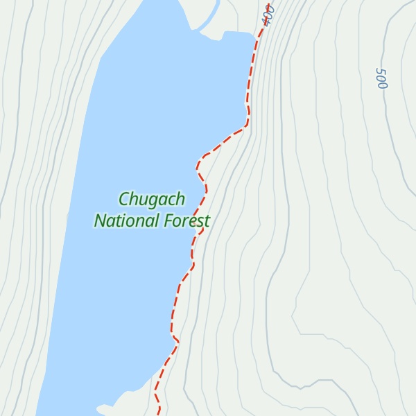 Map of Juneau Lake Cabin