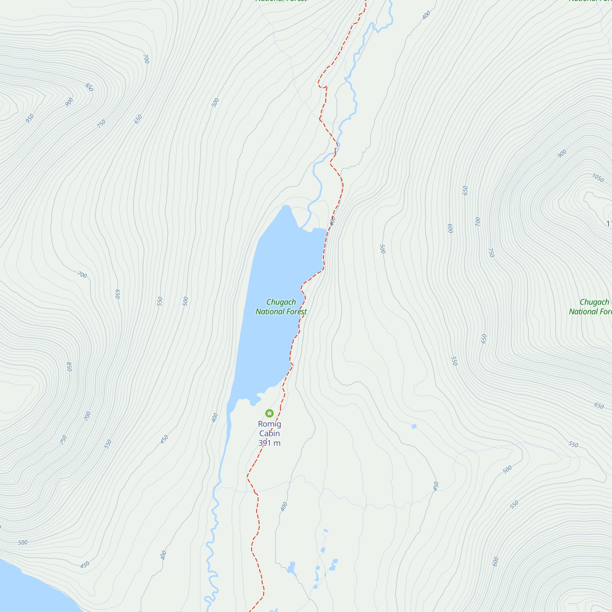 Juneau Lake Cabin map