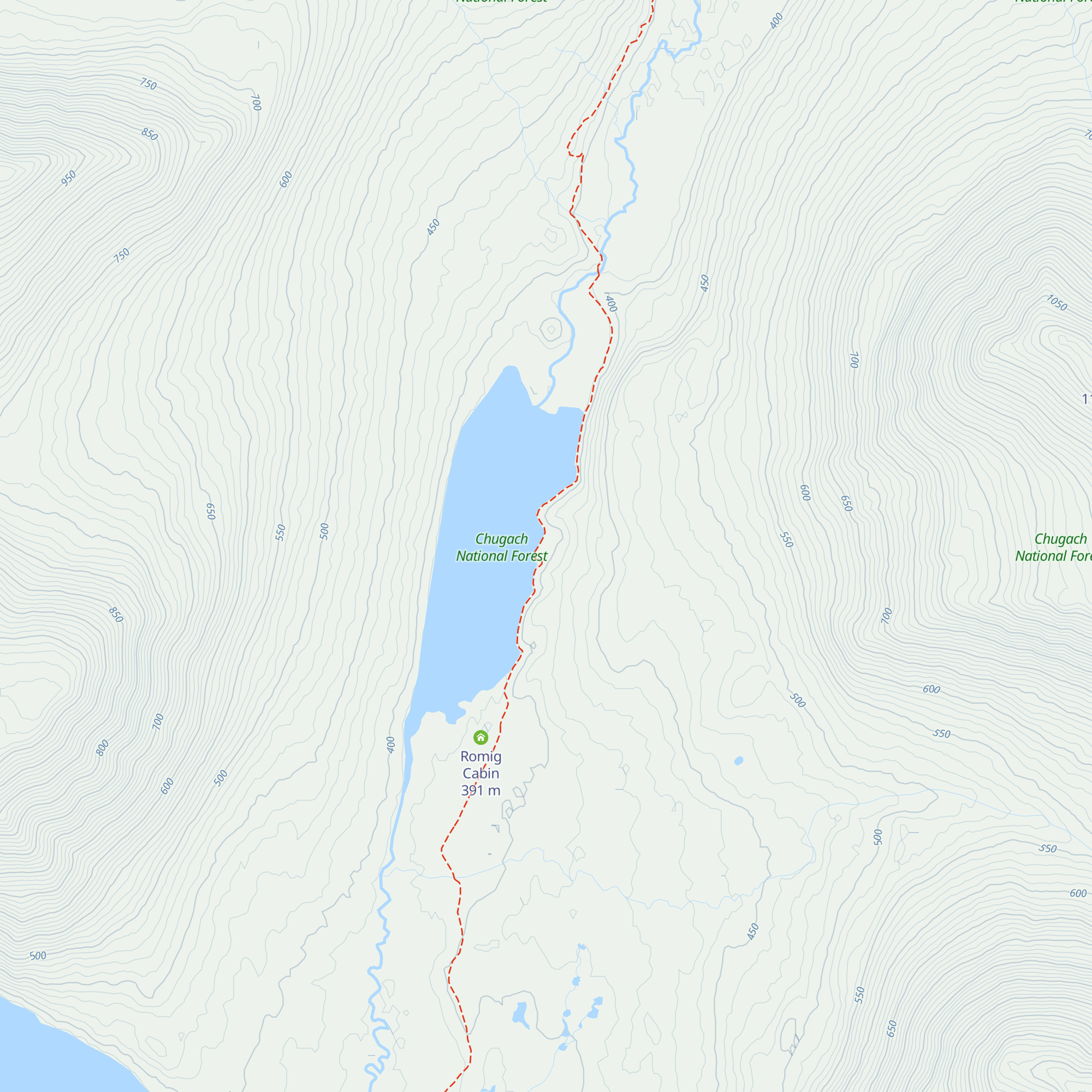 Juneau Lake Cabin map