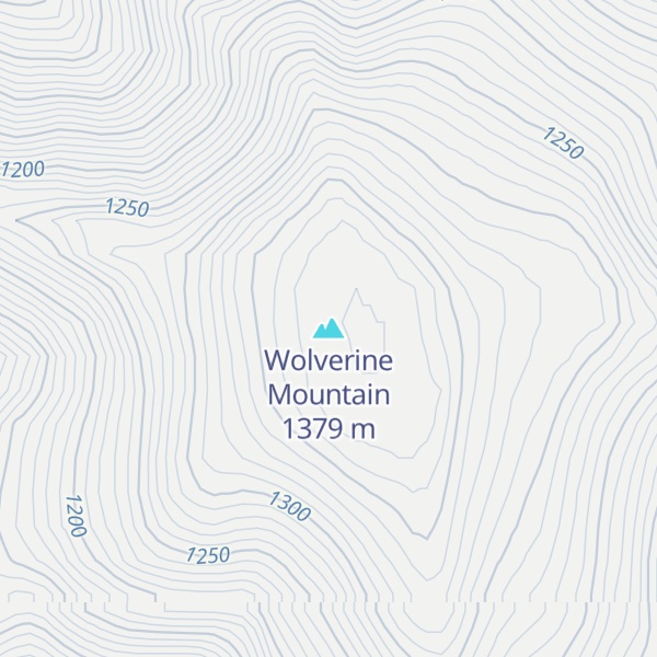 Map of Wolverine Mountain