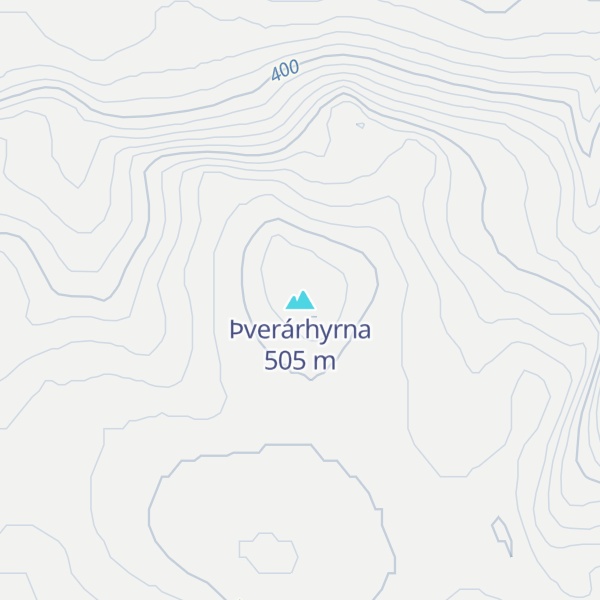 Map of Þverárhyrna