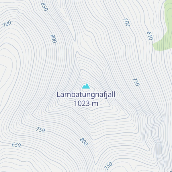 Map of Lambatungnafjall