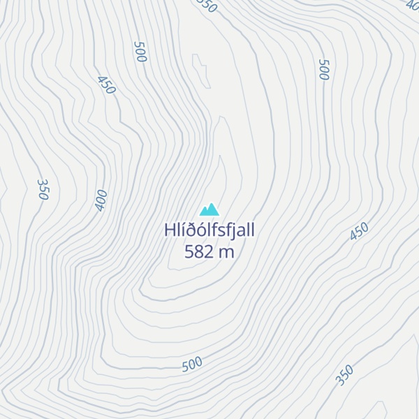 Map of Hlíðólfsfjall