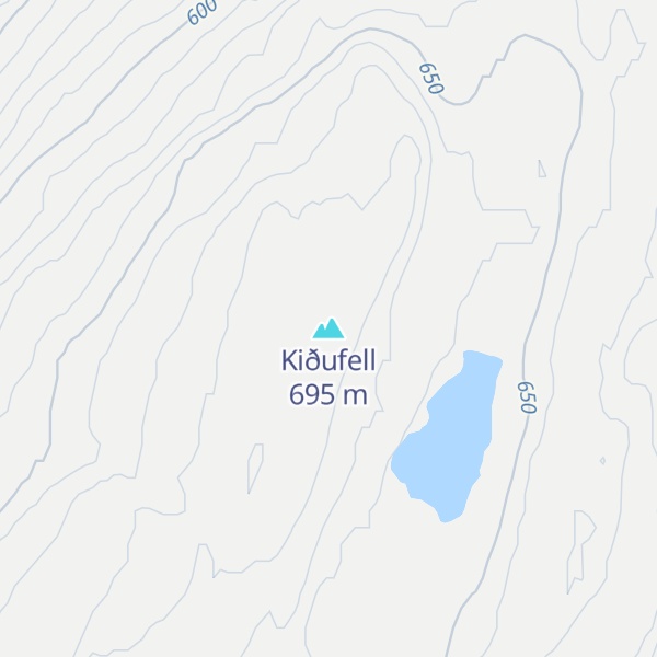 Map of Kiðufell