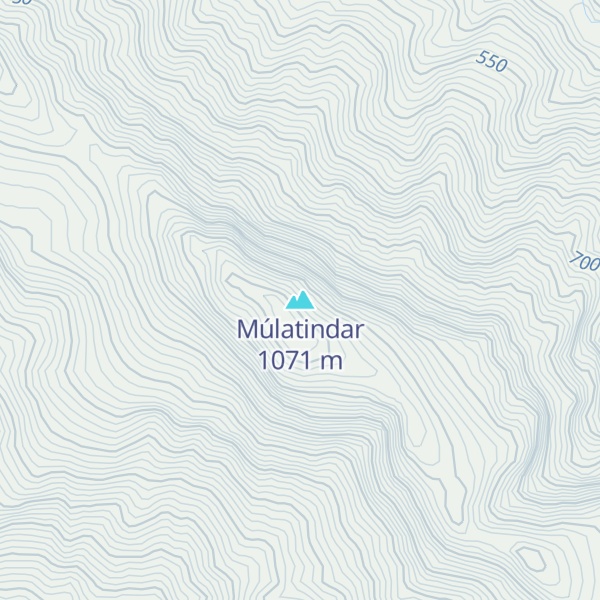 Map of Múlatindar