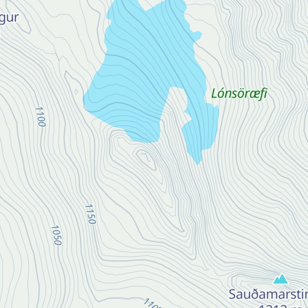 Map of Sauðhamarstindur