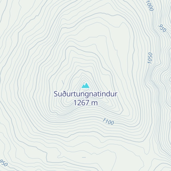 Map of Suðurtungnatindur