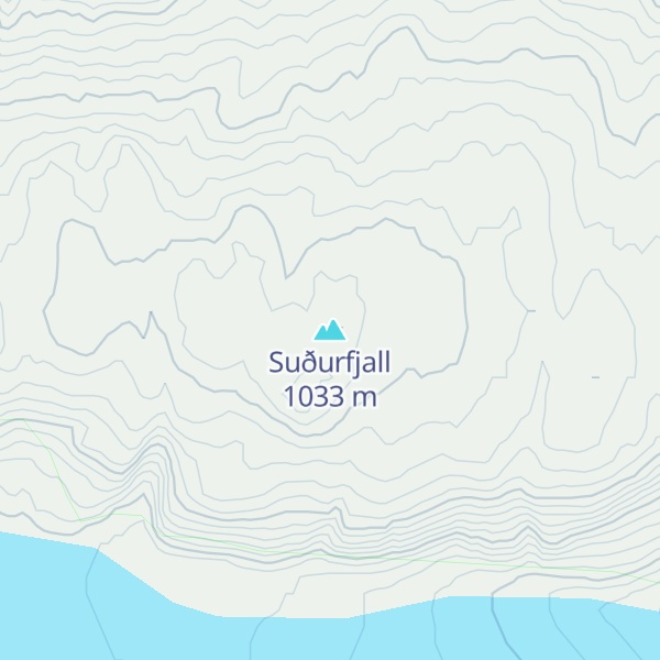 Map of Suðurfjall