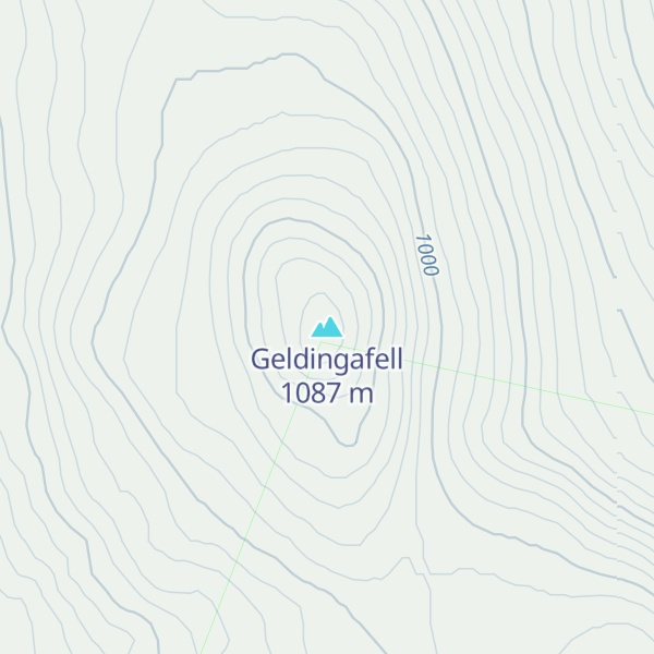 Map of Geldingafell