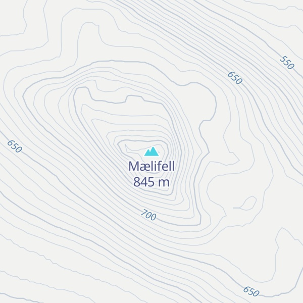 Map of Mælifell