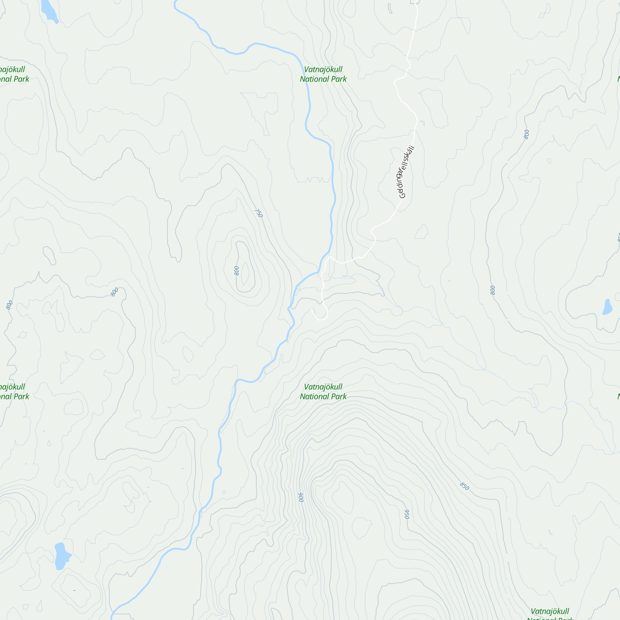 Geldingafell map