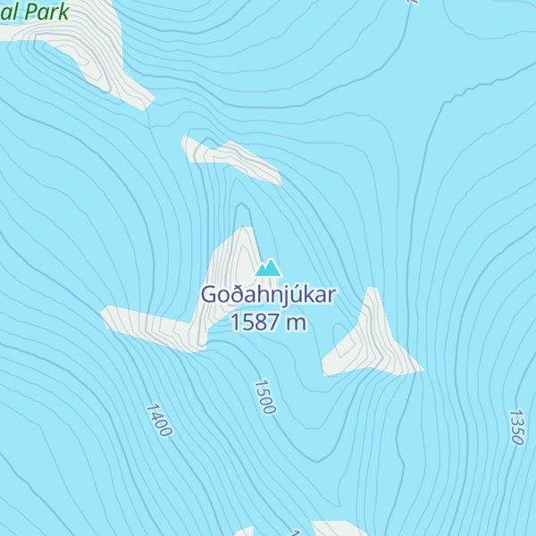 Map of Goðahnjúkar