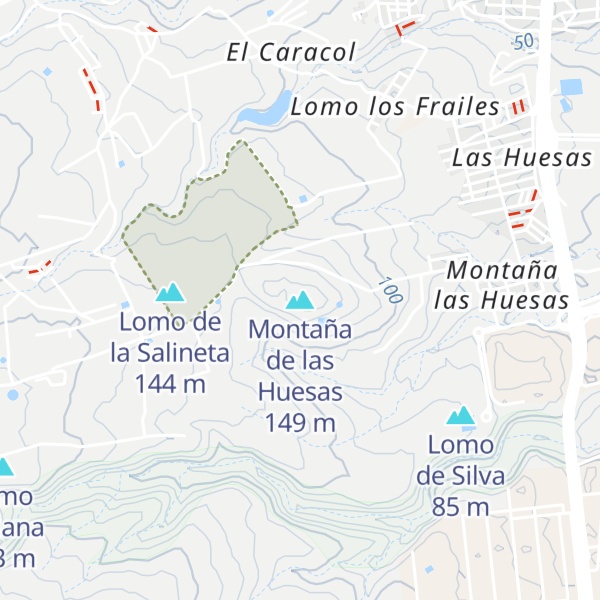 Map of Montaña de las Huesas