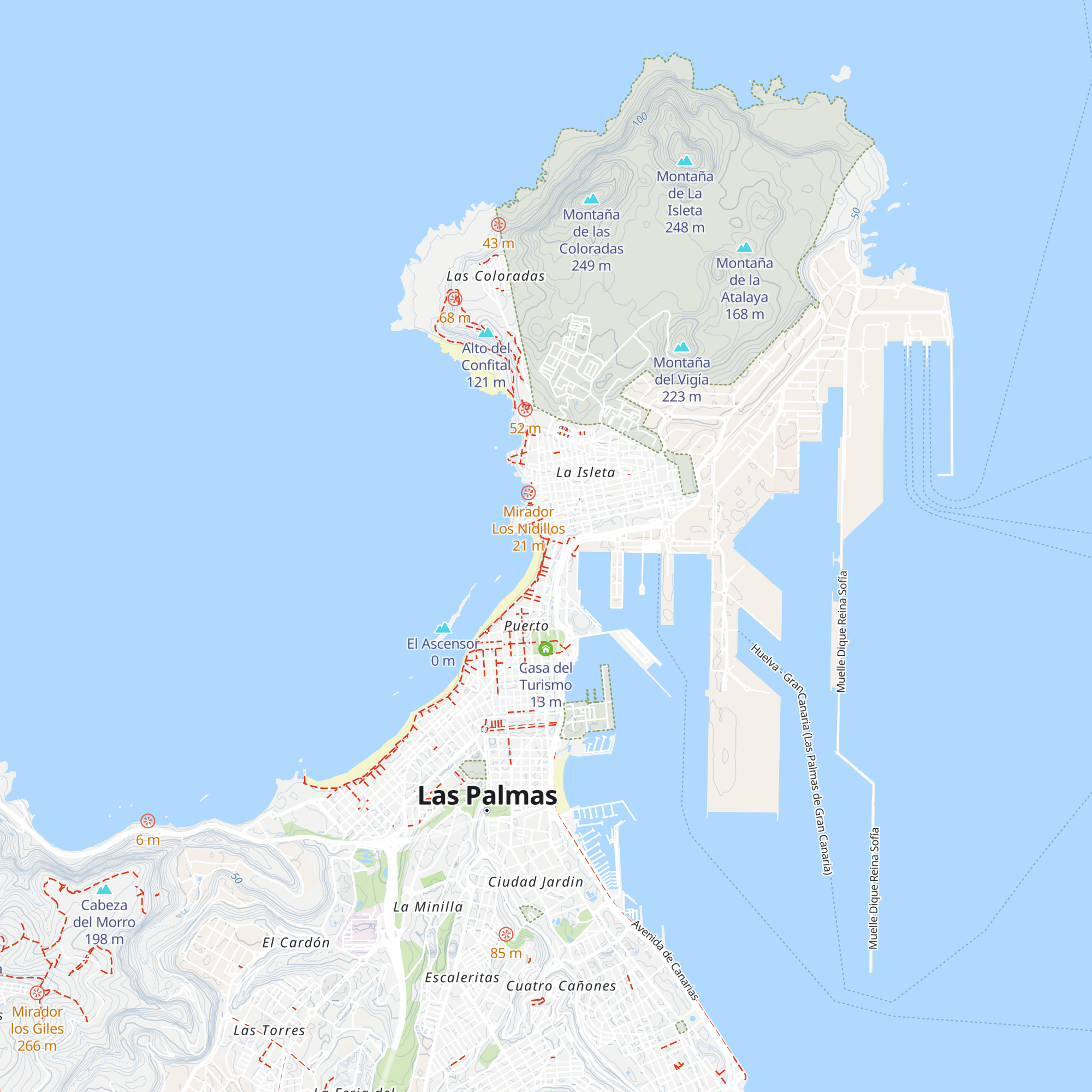 Tourist information point - Las Canteras map
