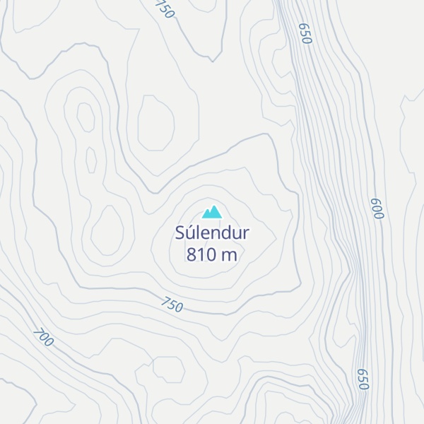 Map of Súlendur