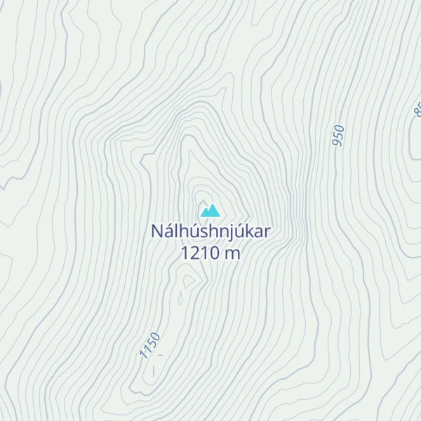 Map of Nálhúshnjúkar