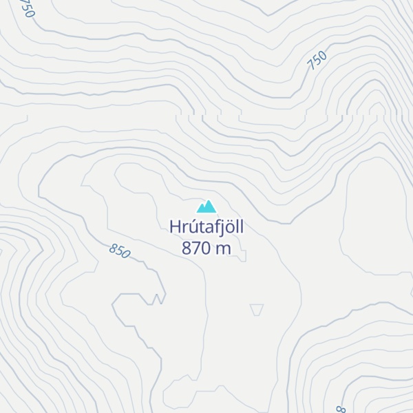Map of Hrútafjöll