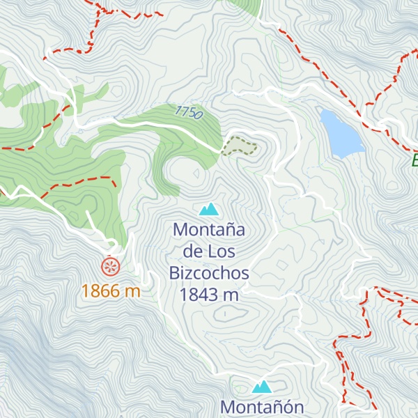 Map of Montaña de Los Bizcochos