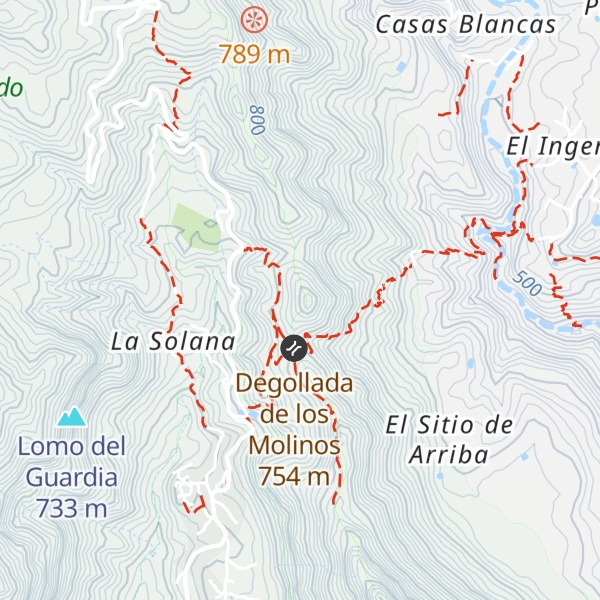 Map of El Montañón