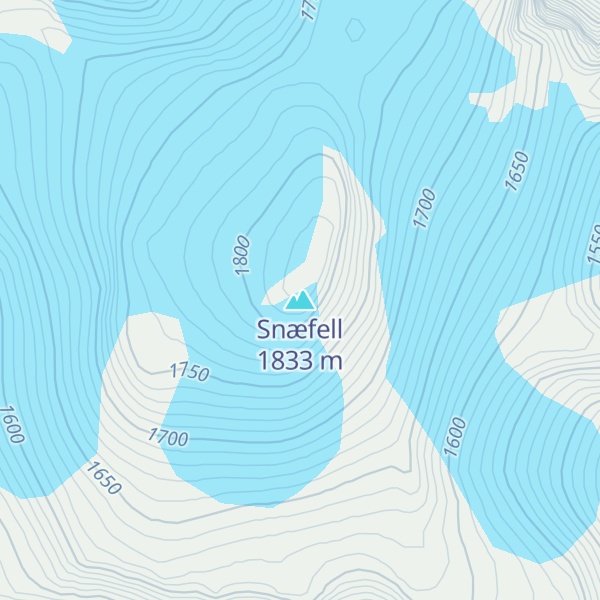 Map of Snæfell