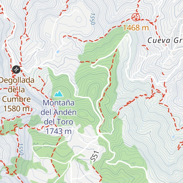 Map of Montaña de Las Mejoranas